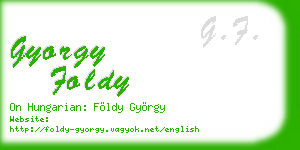 gyorgy foldy business card